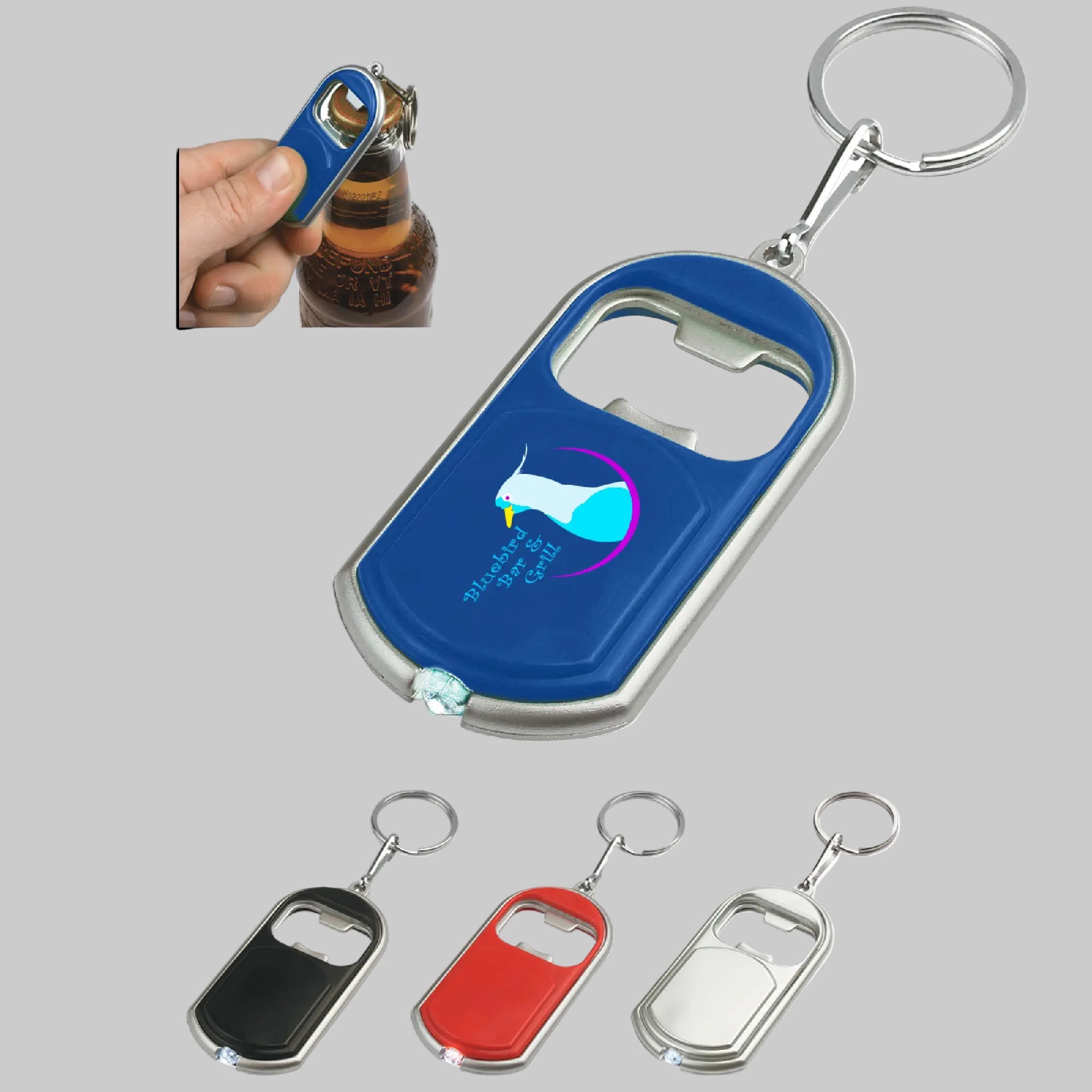 Bottle Opener Key Chain With LED Light