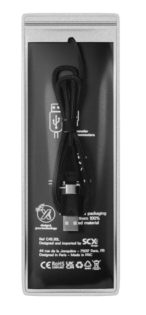 Black SCX Design™ Data Transfer Eco Cable plain