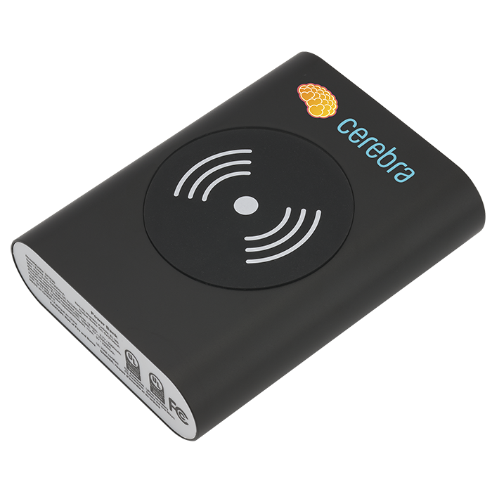Black UL Cert Tri-Way Wireless & Power Bank - 5000 mAh  grouped