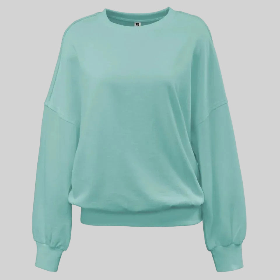 Pennant Drop Shoulder Women's Fleece Crew Sweatshirt