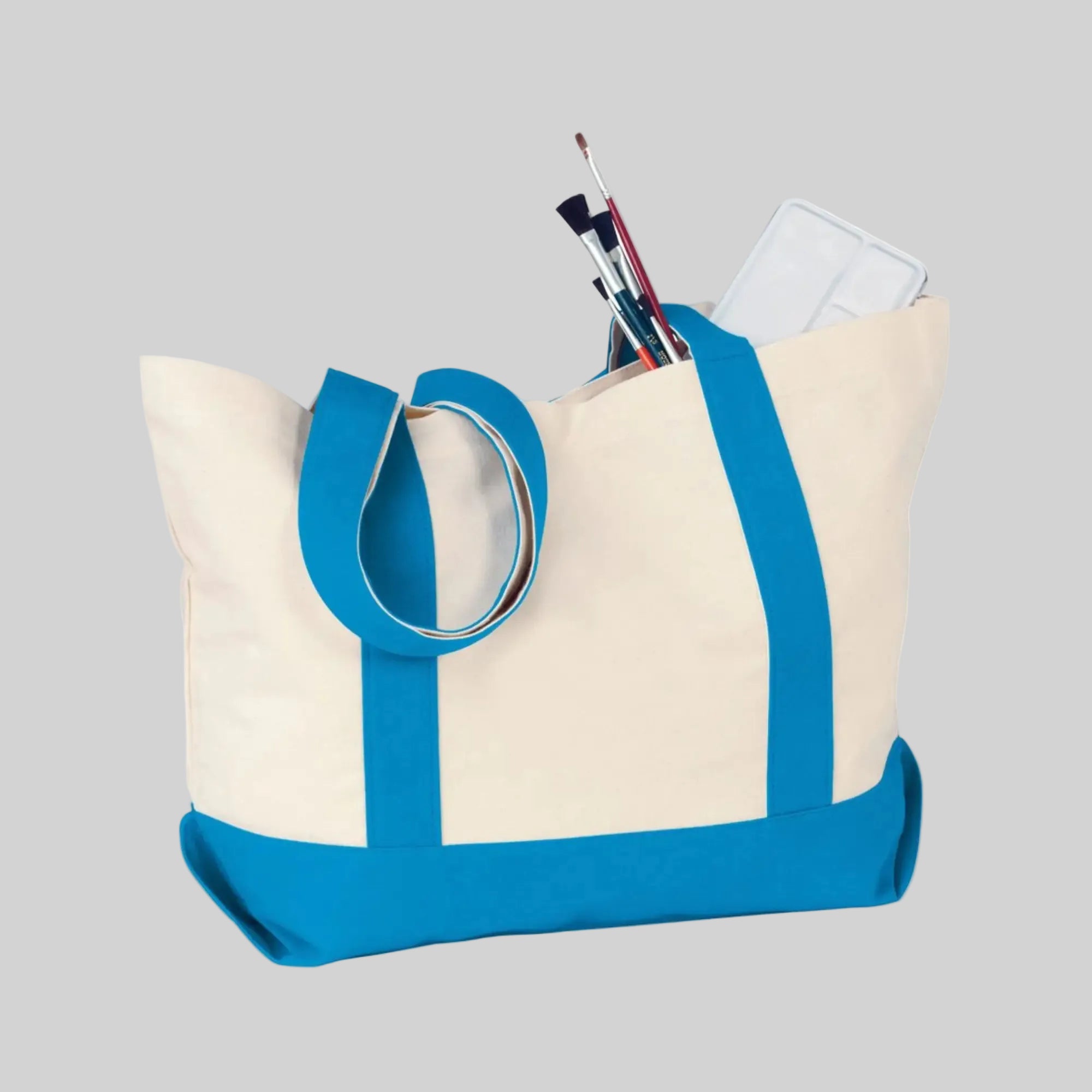 Snap Cotton Duck Canvas Snap Closure Tote Bag
