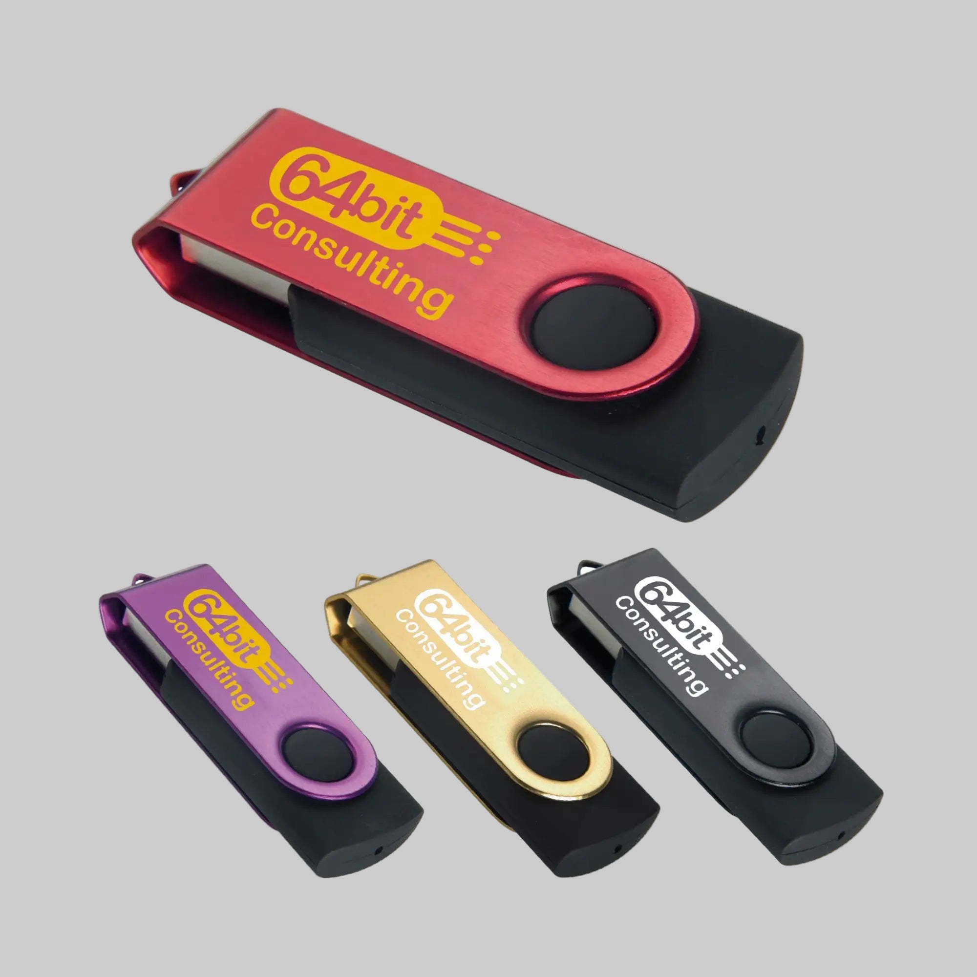 2 GB Color Accent Folding USB 2.0 Flash Drive