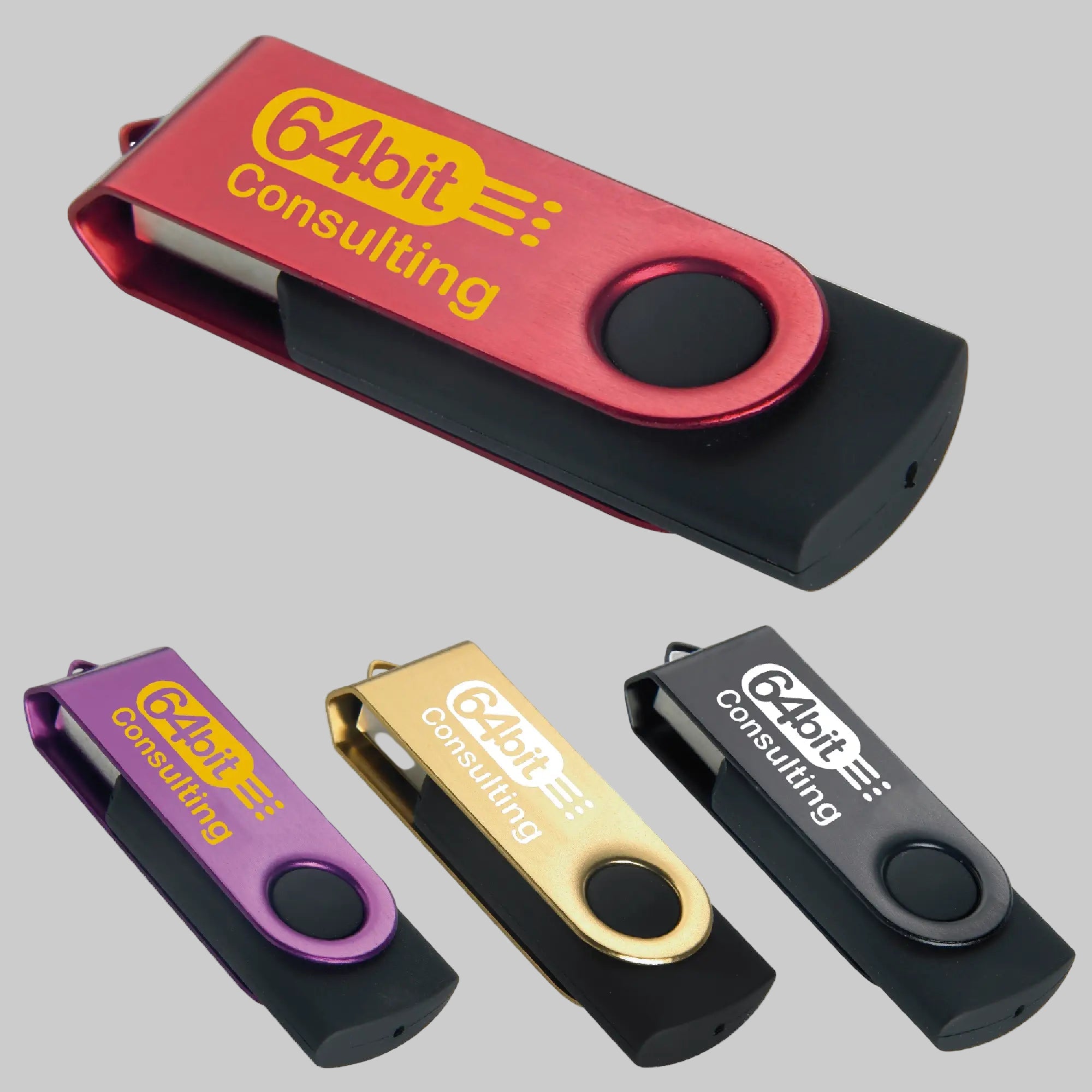 16 GB Color Accent Folding USB 2.0 Flash Drive