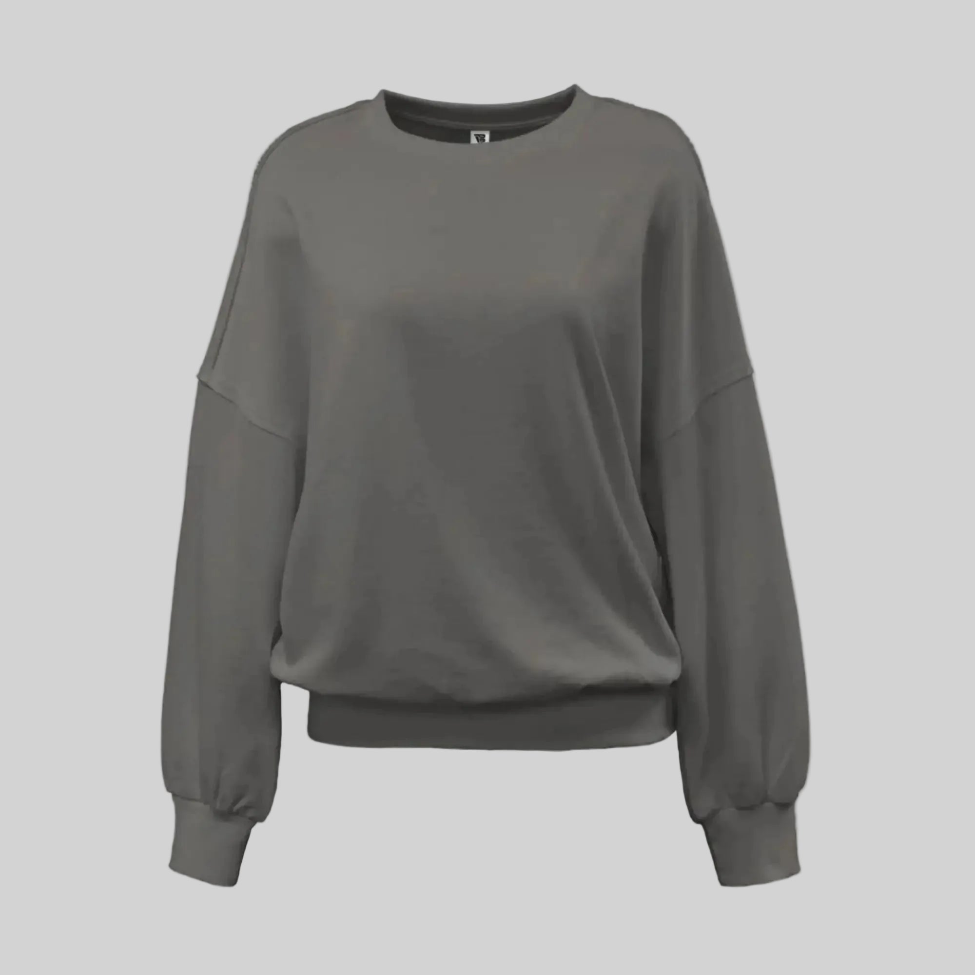 Pennant Drop Shoulder Women's Fleece Crew Sweatshirt