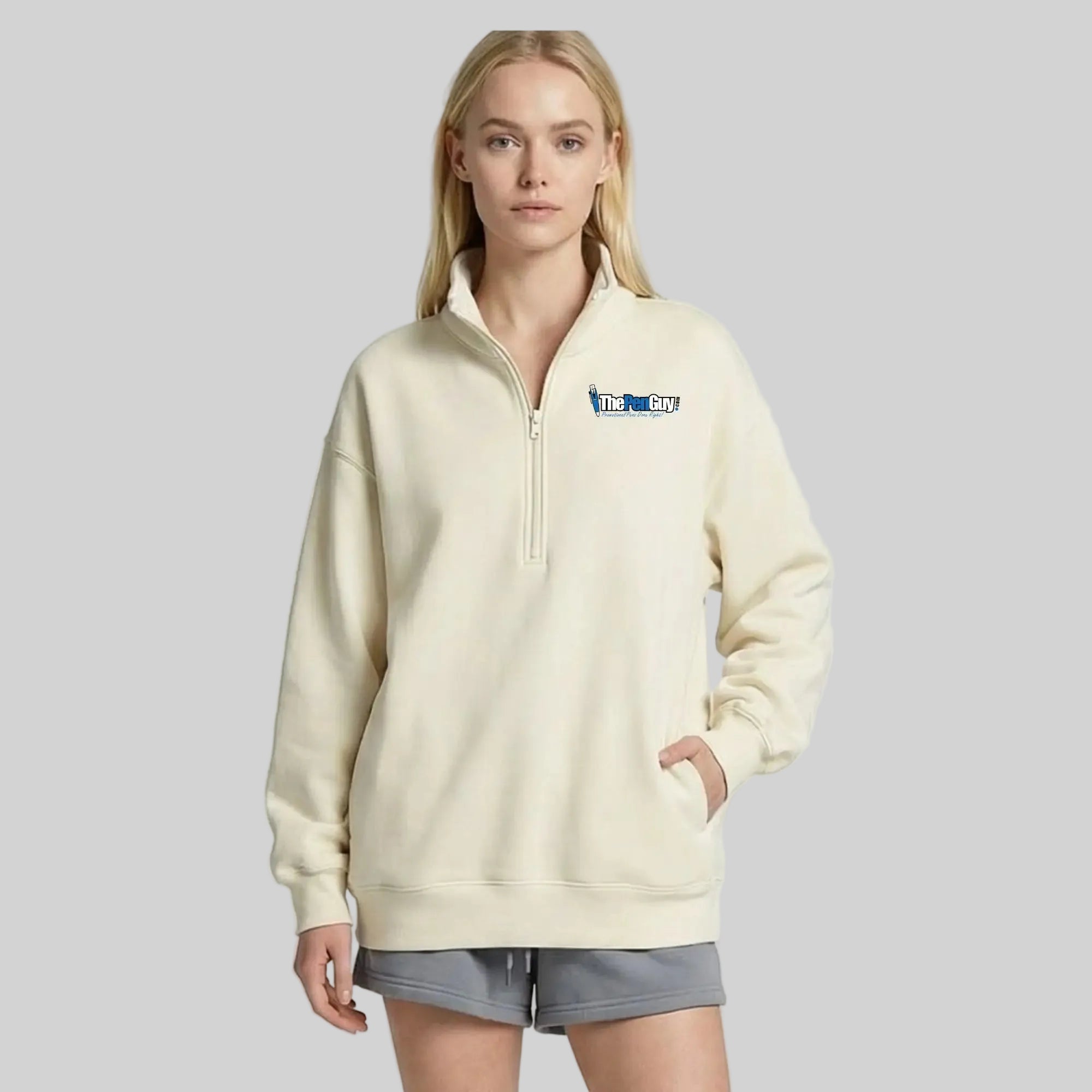 Pennant Brand Women's Oversize Half-Zip Fleece Pullover