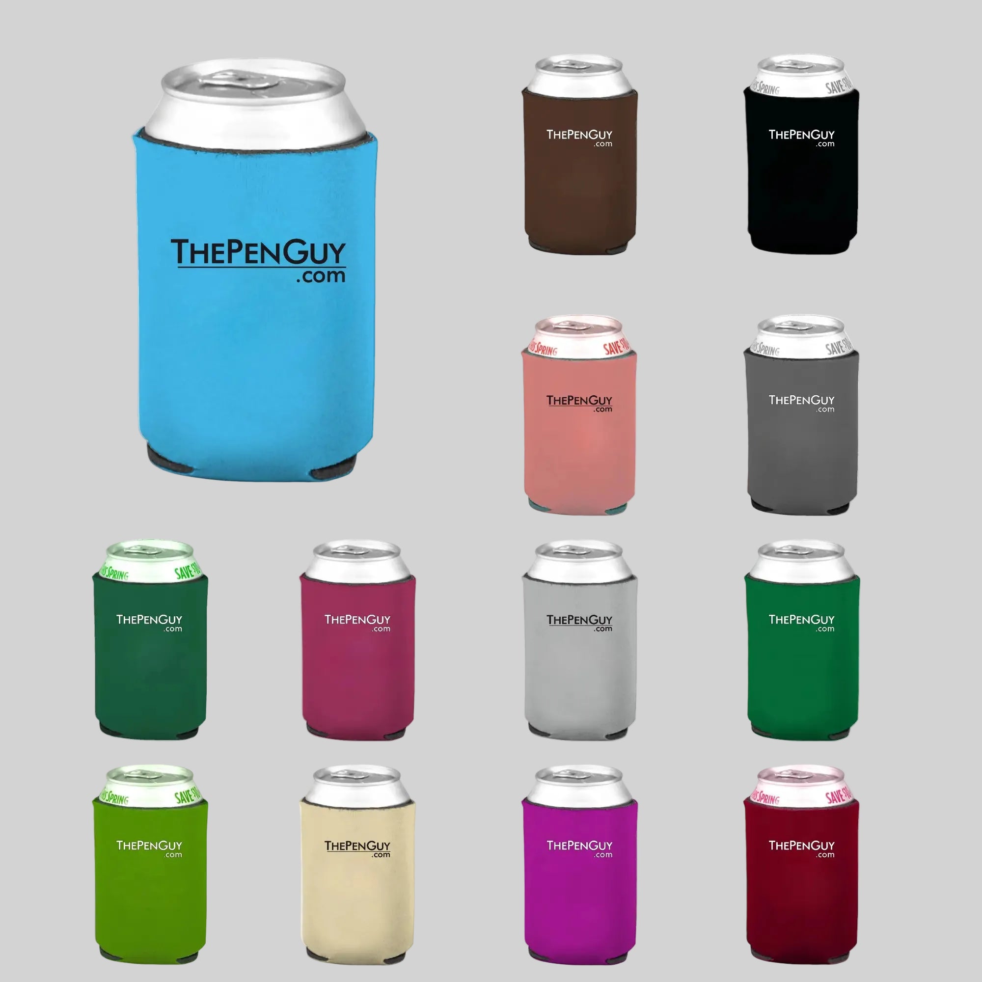 Custom Logo Screen Printed Foam Koozies