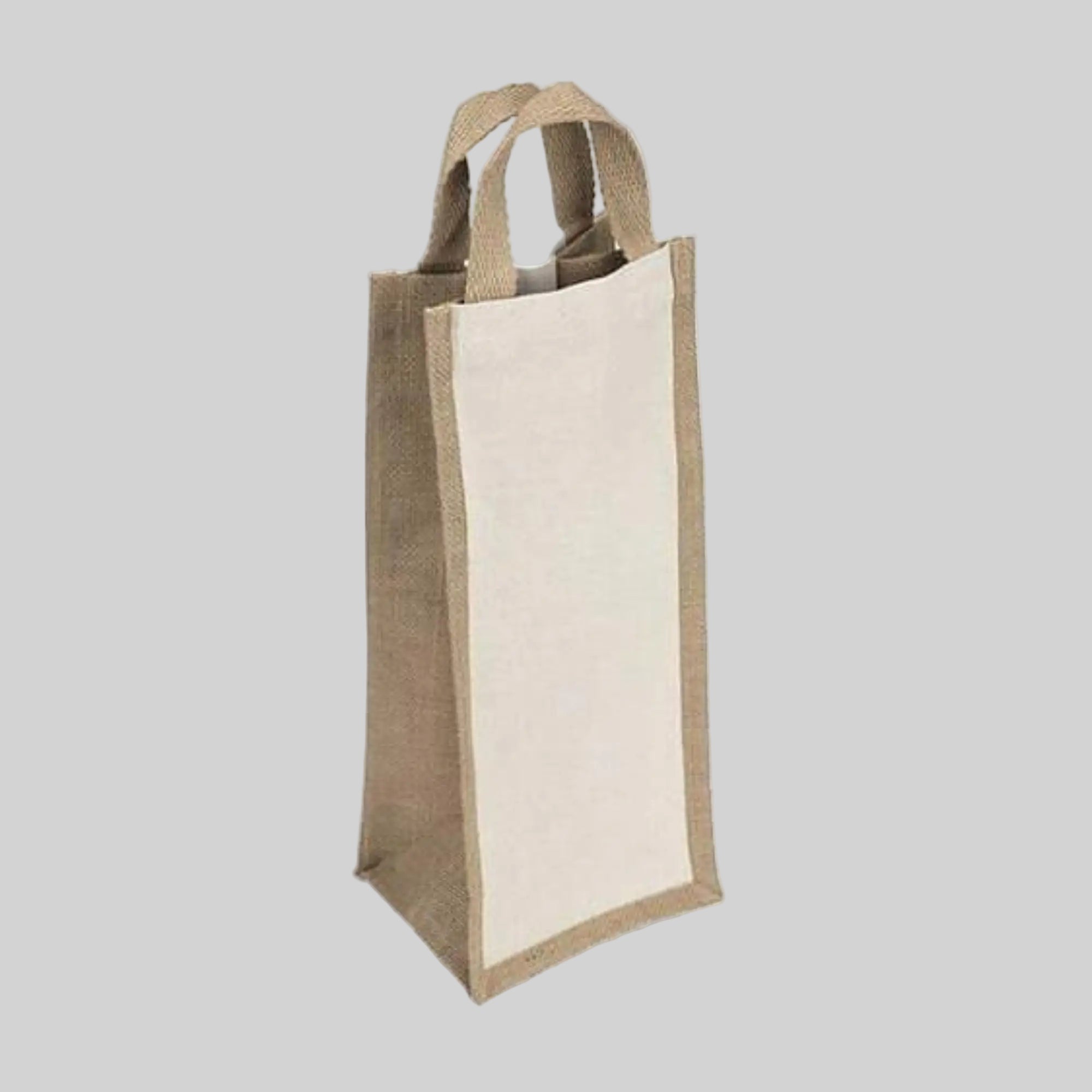 Winona Jute Cotton Wine Tote