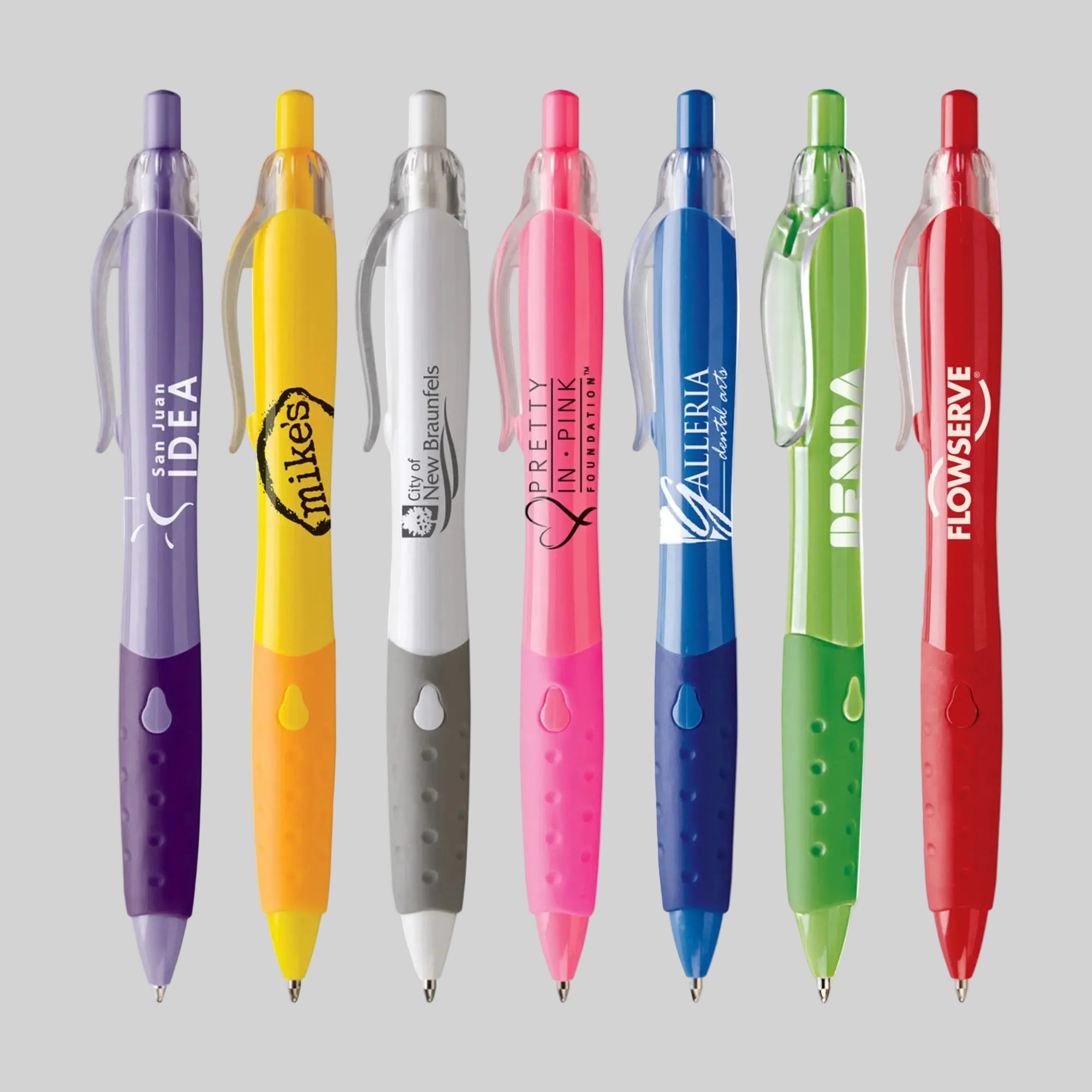 Piper Retractable Ballpoint Pen with Rubber Grip