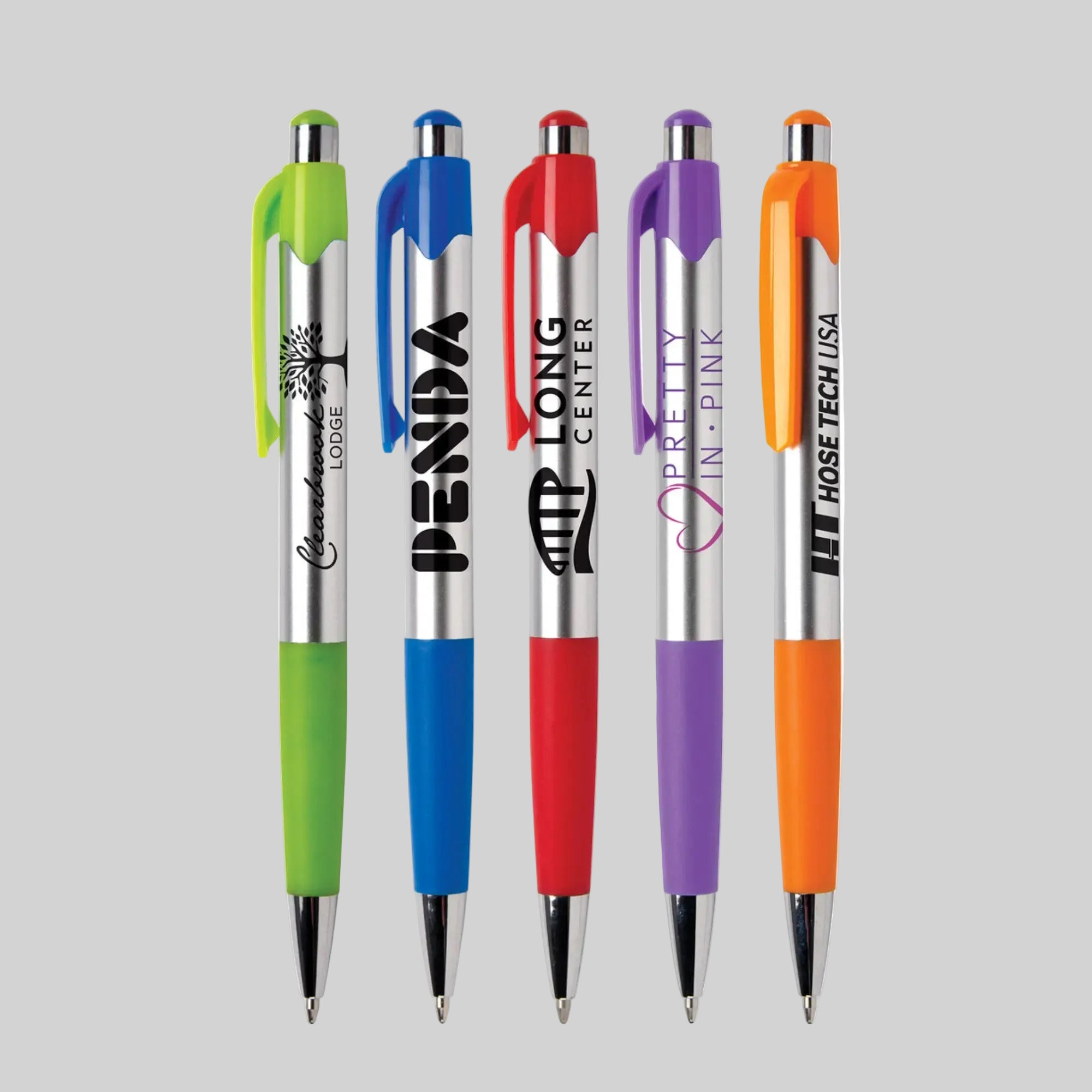 Mardi Gras Silver Barrel Ballpoint Pen