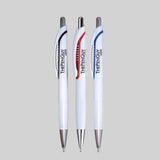 X2 Blanco White Plastic Click Pen