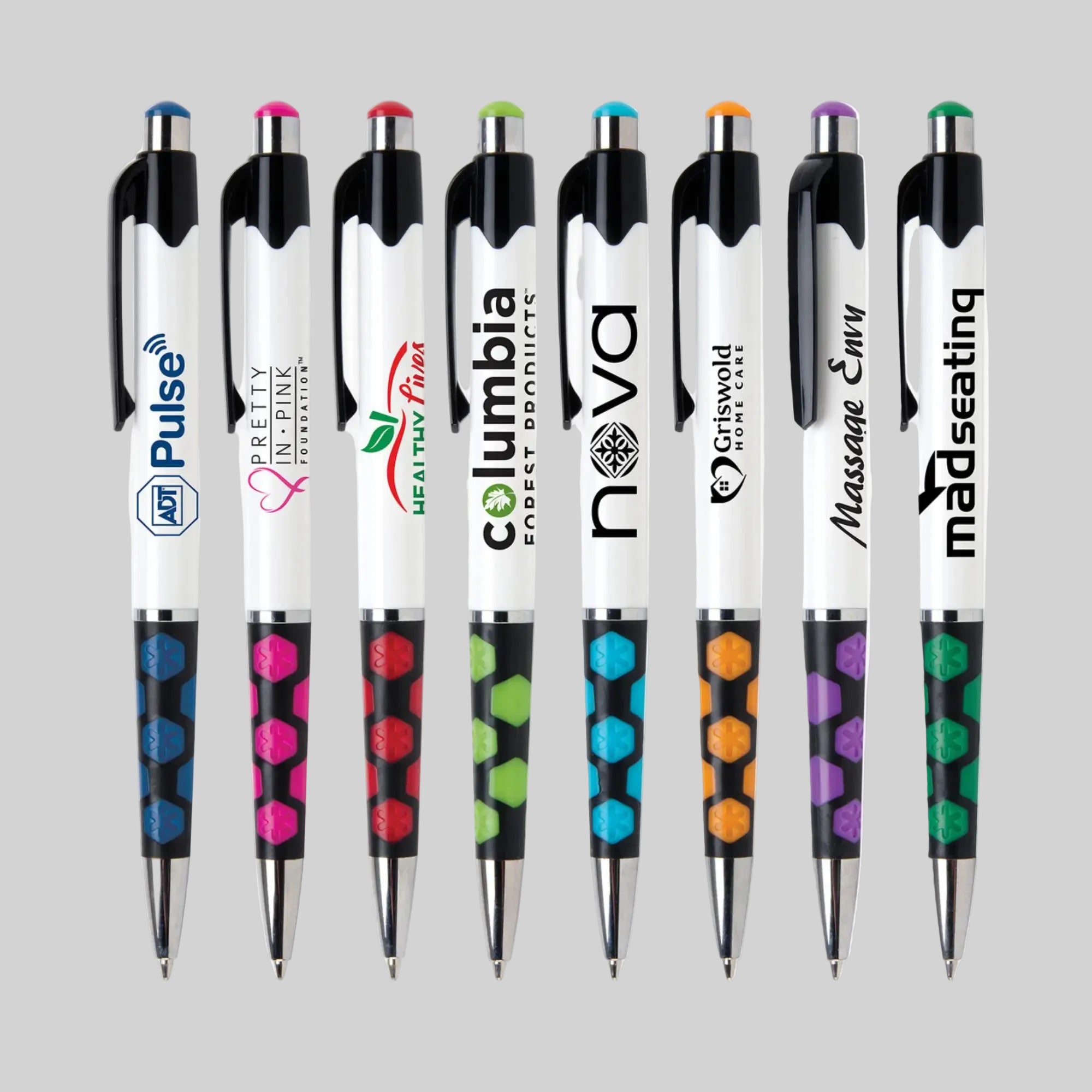 Mardi Gras Hexagonal Comfort Grip Ballpoint Pen