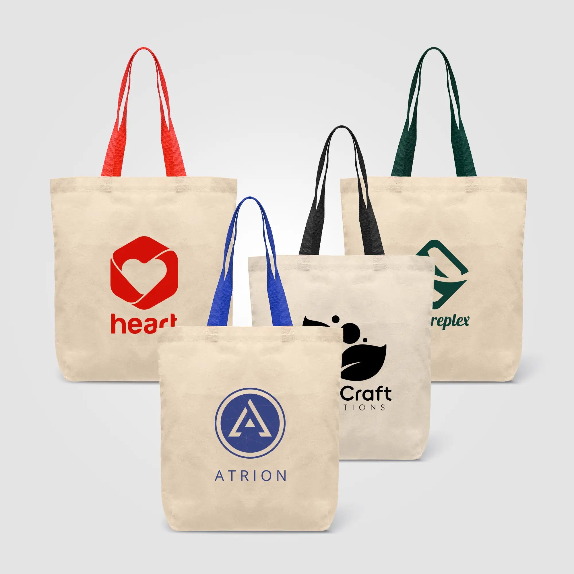 Tonga - 5 oz. Natural Cotton Tote w/ Color Straps