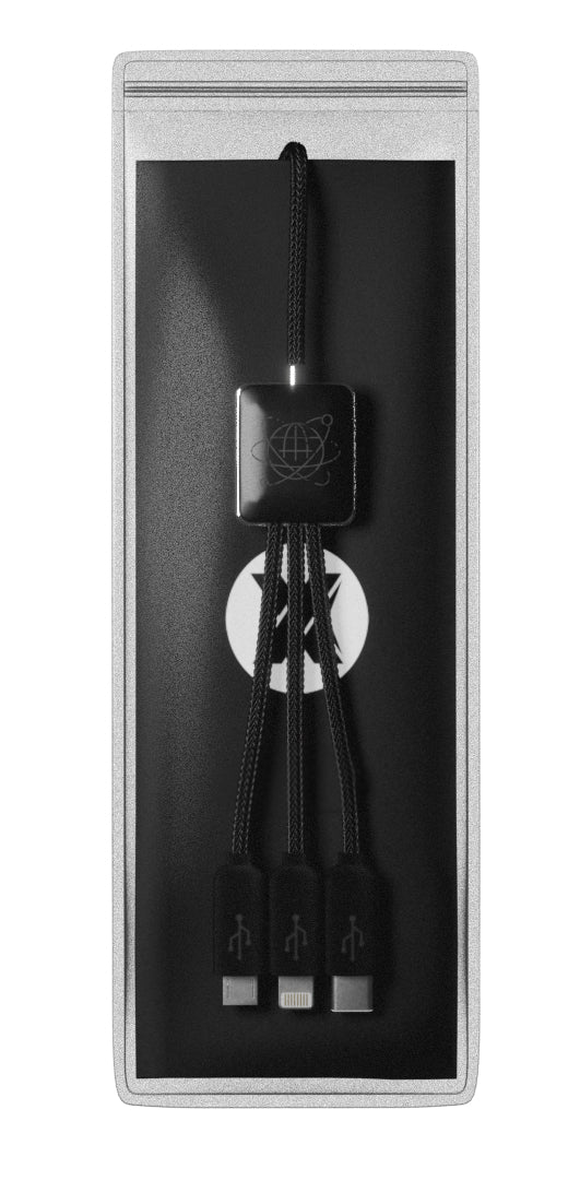 Front View of Black SCX Design™ Data Transfer Eco Cable