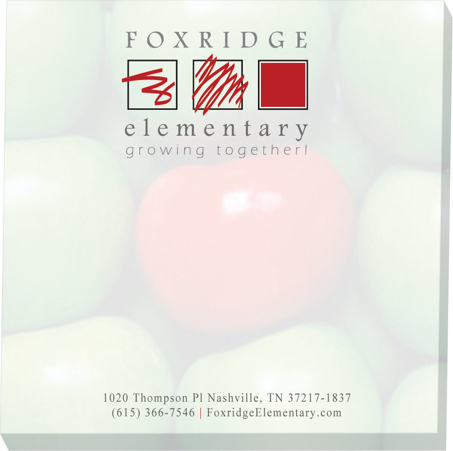 Front View of  Souvenir® Sticky Note™ 3" x 3" Pad, 50 sheet