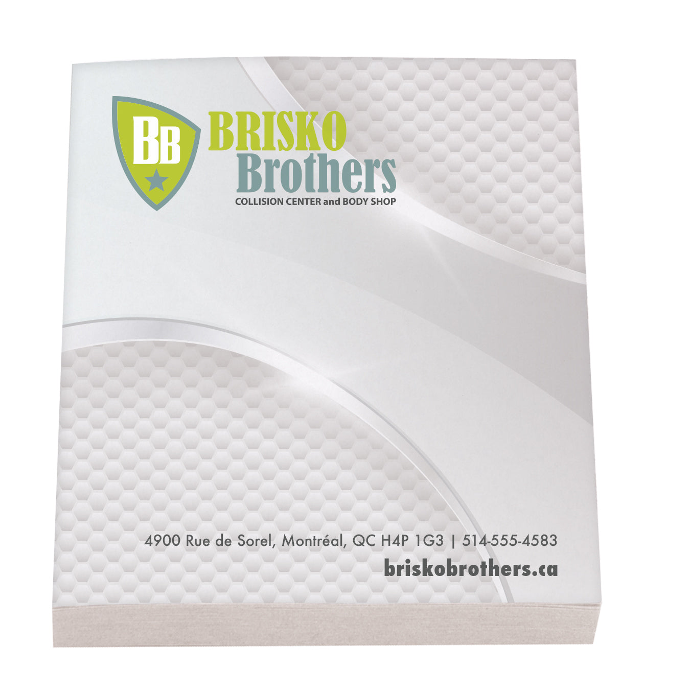 Front View of White Souvenir® Sticky Note™ 2" x 3" Pad, 25 sheet