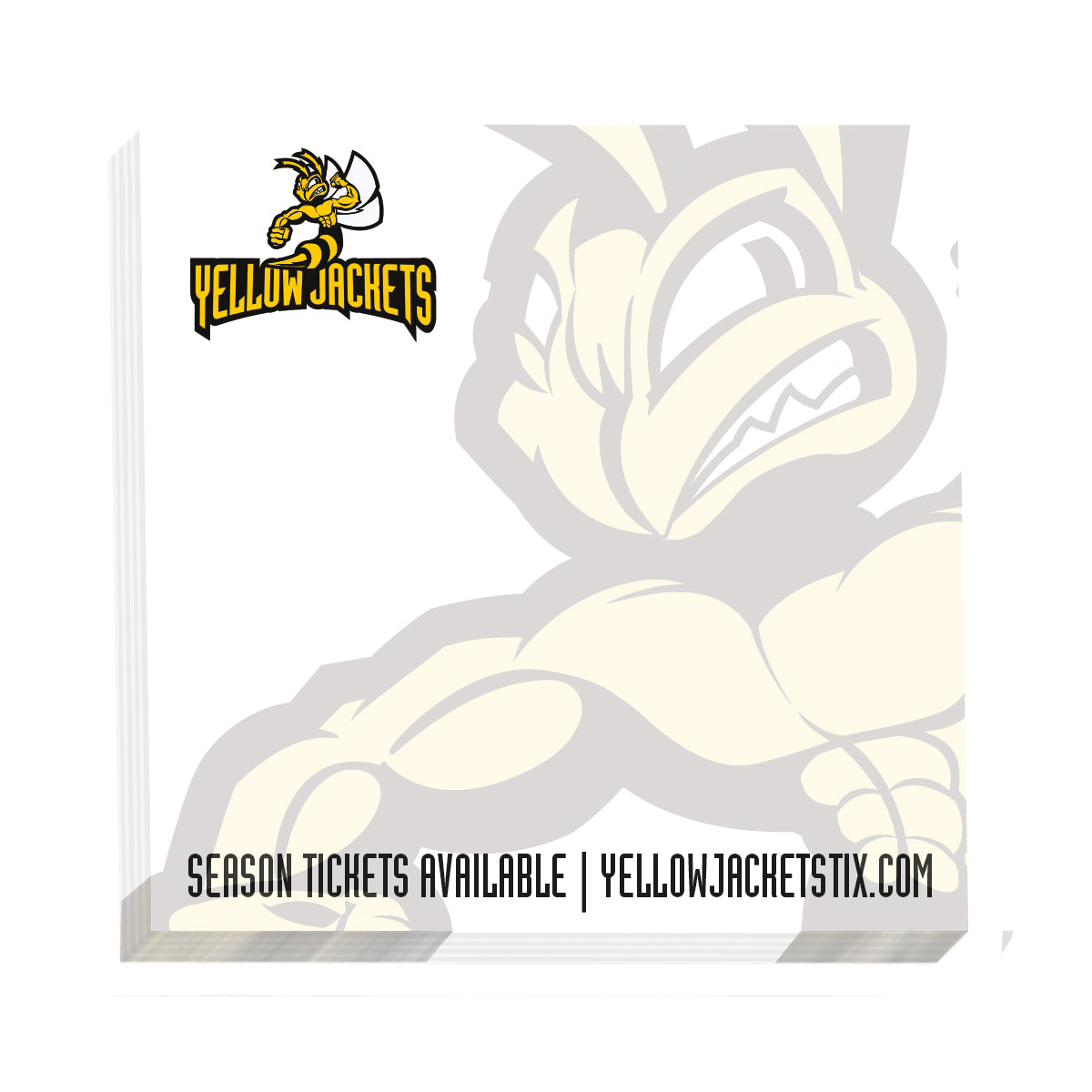 Front View of White Souvenir® Sticky Note™ 3" x 3" Pad, 25 sheet