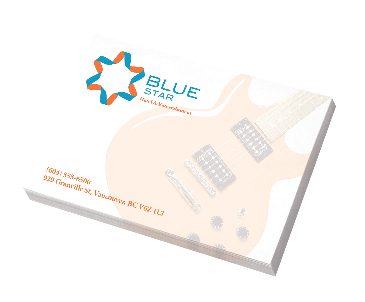 Front View of White Souvenir® Sticky Note™ 4" x 3" Pad, 25 sheet