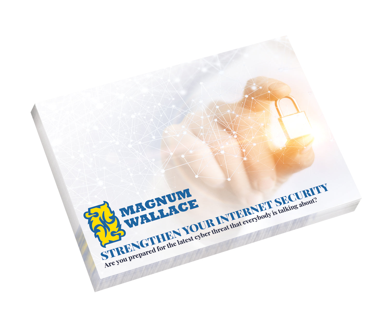 Front View of White Souvenir® Sticky Note™ 4" x 3" Pad, 25 sheet