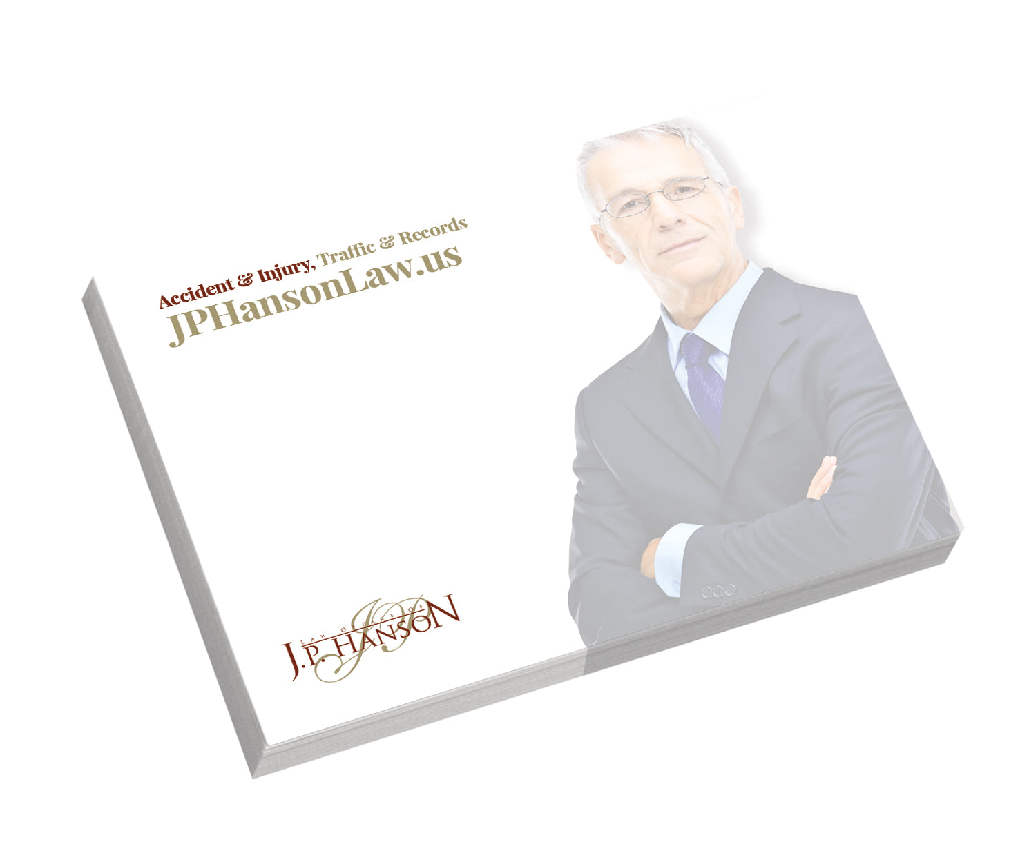 Front View of White Souvenir® Sticky Note™ 4" x 3" Pad, 25 sheet