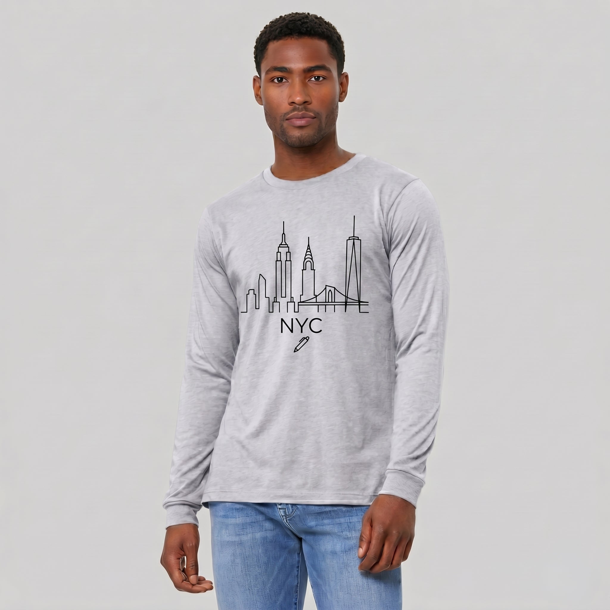 BELLA+CANVAS 3501 Cotton Blend Long Sleeve T-Shirt