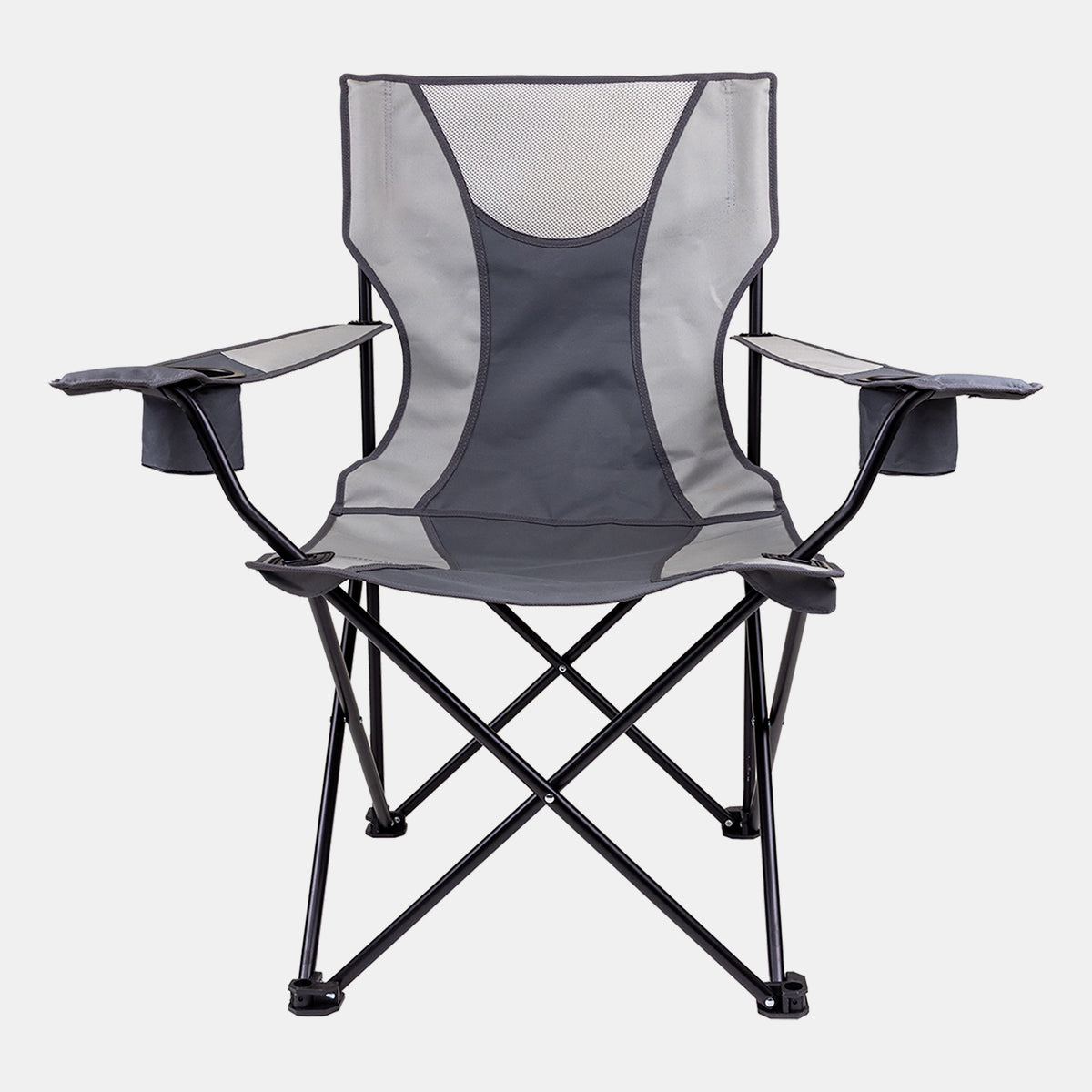 Signature Camp Chair With Carrying Bag - schr-grey-front