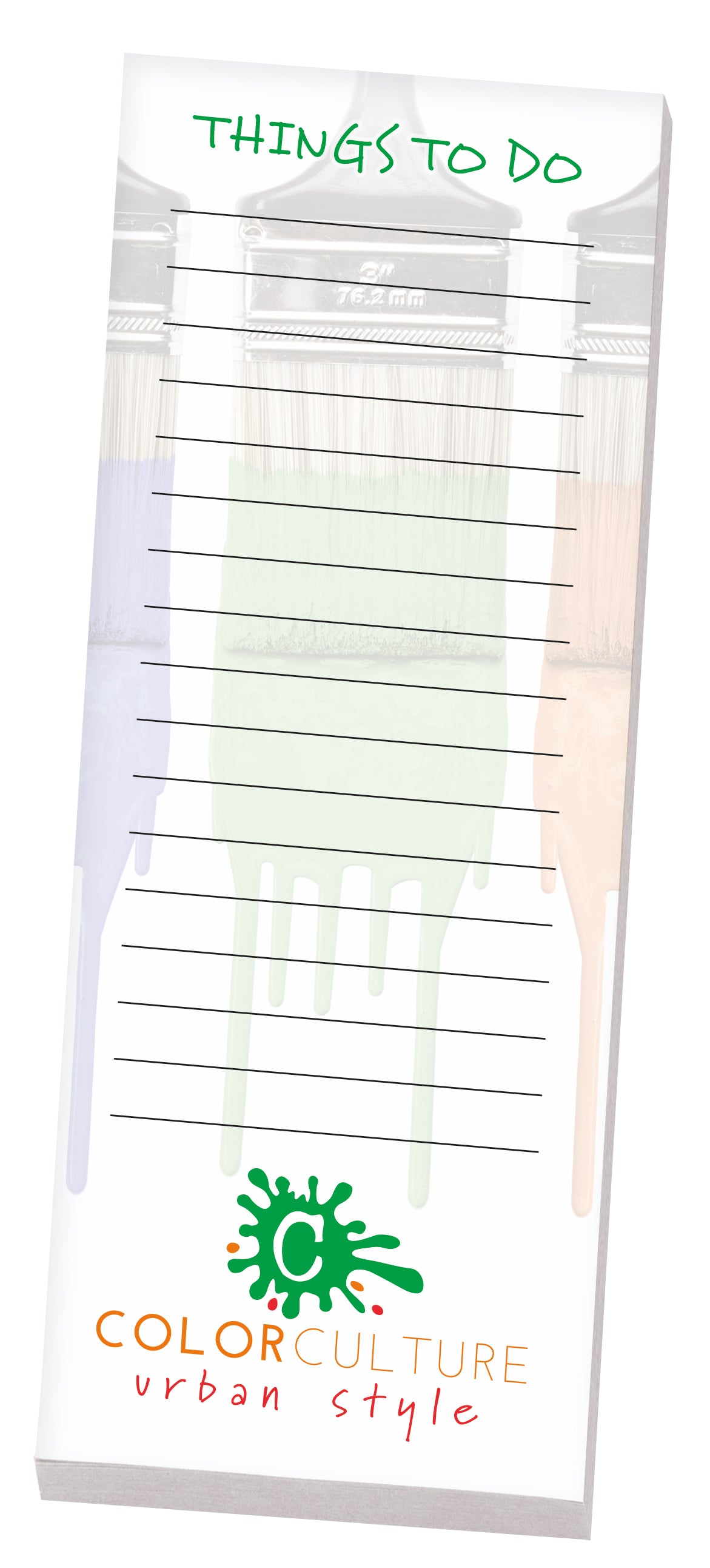 Top View of White Souvenir® Sticky Note™ 3" x 8" Pad, 50 sheet