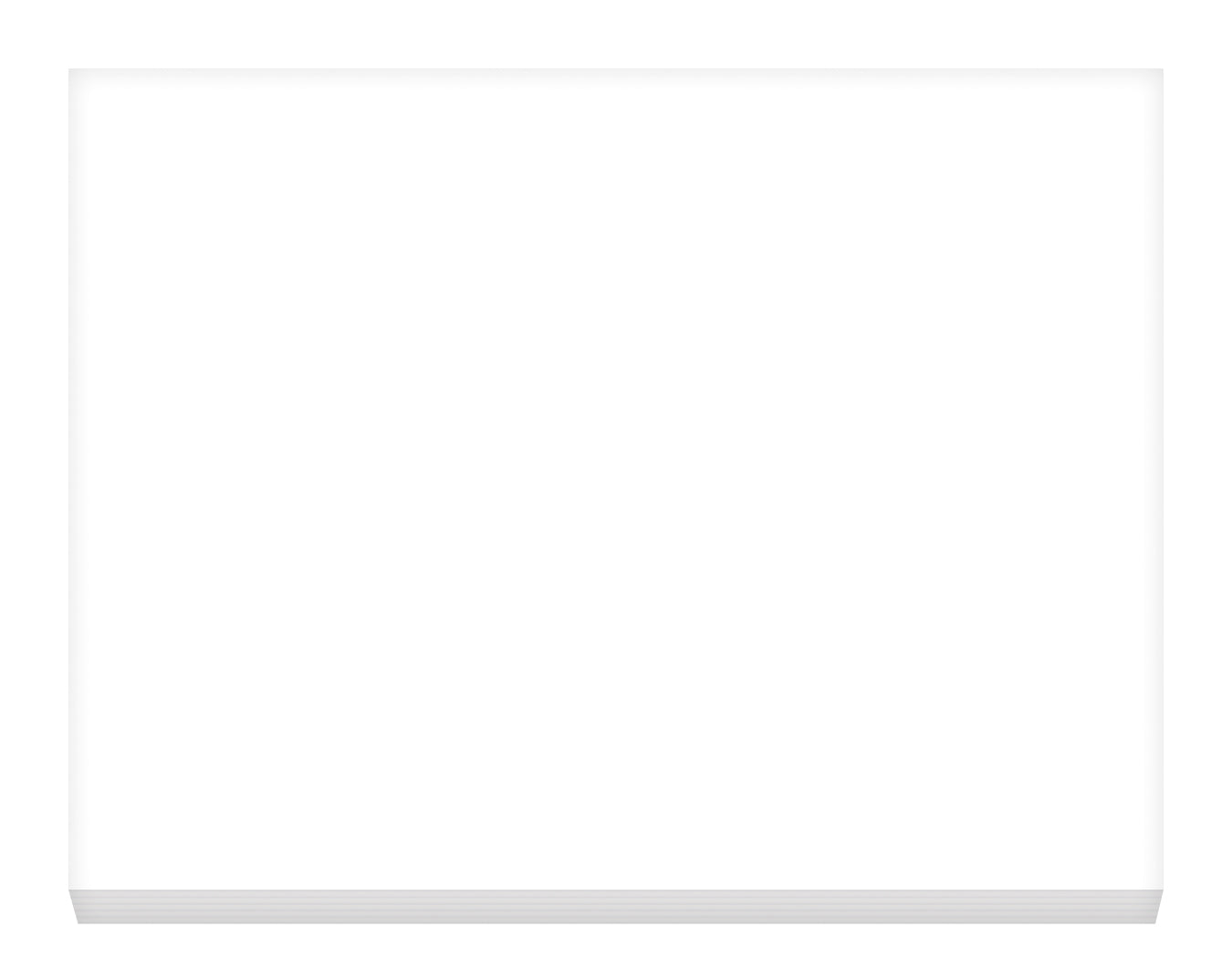 White Souvenir® Sticky Note™ 4" x 3" Pad, 25 sheet plain